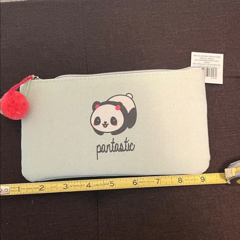 #1206+ Kids Panda Pouch - Cream and Red